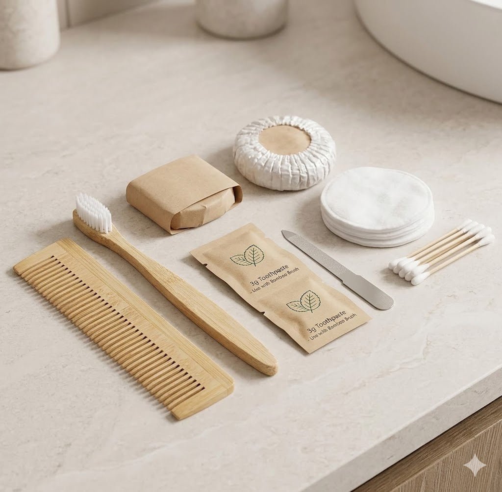 Personal Hygiene Kit, Travel Size Toiletry Kit with Bamboo Toothbrush, Toothpaste and Vanity Kit for Women, Men, Travel and Homeless Care Packages